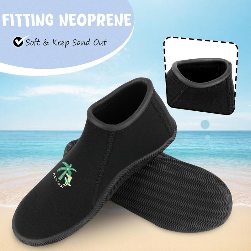 XUKER Kids Neoprene Diving Boots for Boys Girls Toddlers 3mm Sand Beach Shoes for Scuba Diving Snorkeling Rafting, Windsurfing - Image 4